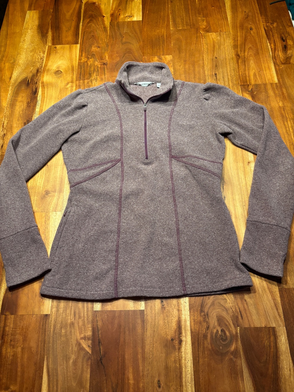 Athleta Purple Heather Fleece Quarter Zip - XS